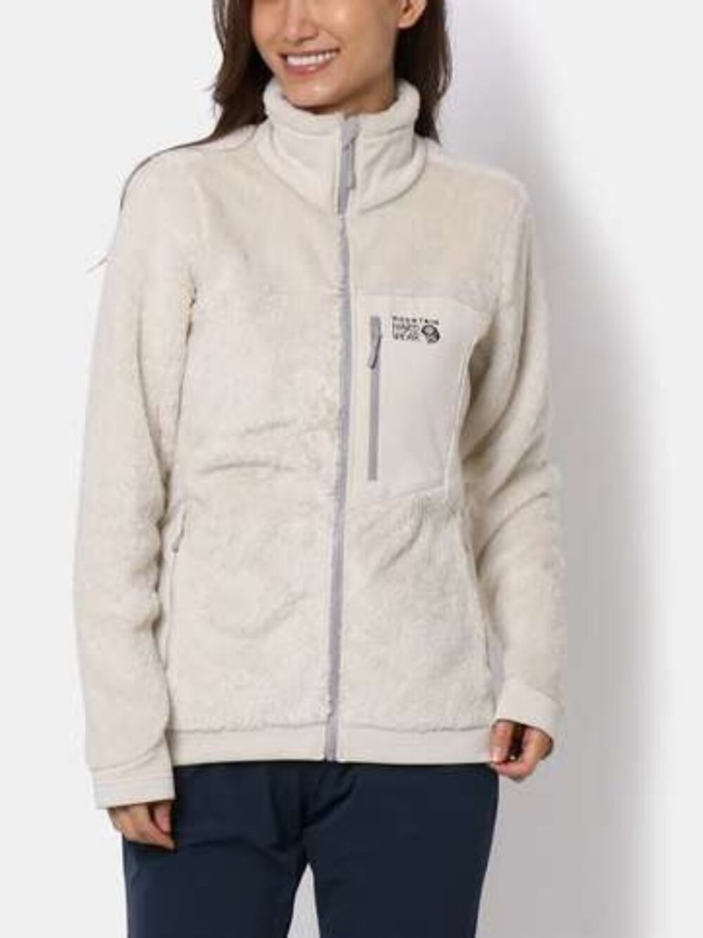 Mountain Hardwear Monkey Woman Fleece Jacket S Cream Stone High Pile Full Zip